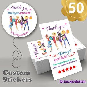 50 Thank you cards & Stickers